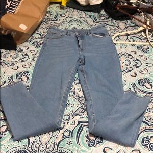 High waisted skinny jeans